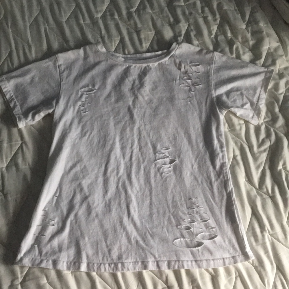 Ripped White Tee